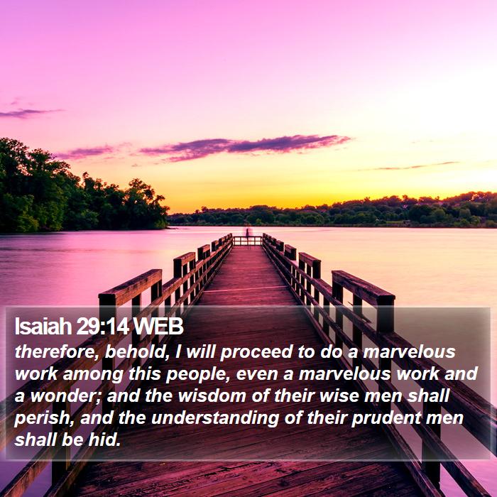 Isaiah 29:14 WEB Bible Study