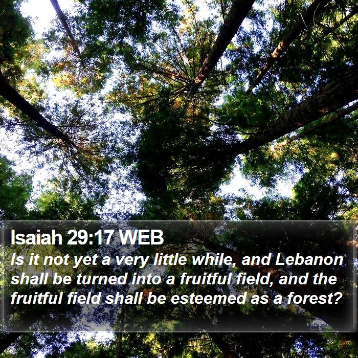 Isaiah 29:17 WEB Bible Study