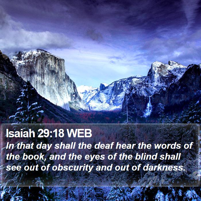 Isaiah 29:18 WEB Bible Study