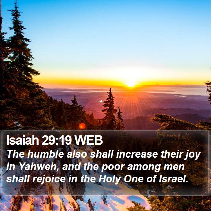 Isaiah 29:19 WEB Bible Study