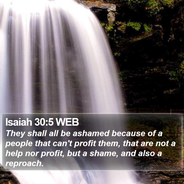 Isaiah 30:5 WEB Bible Study