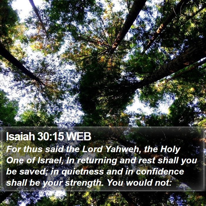 Isaiah 30:15 WEB Bible Study