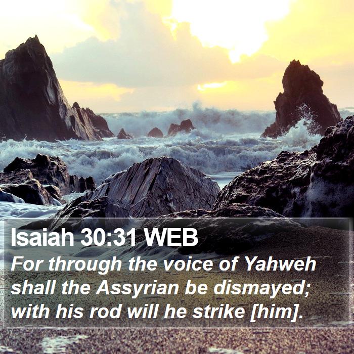 Isaiah 30:31 WEB Bible Study