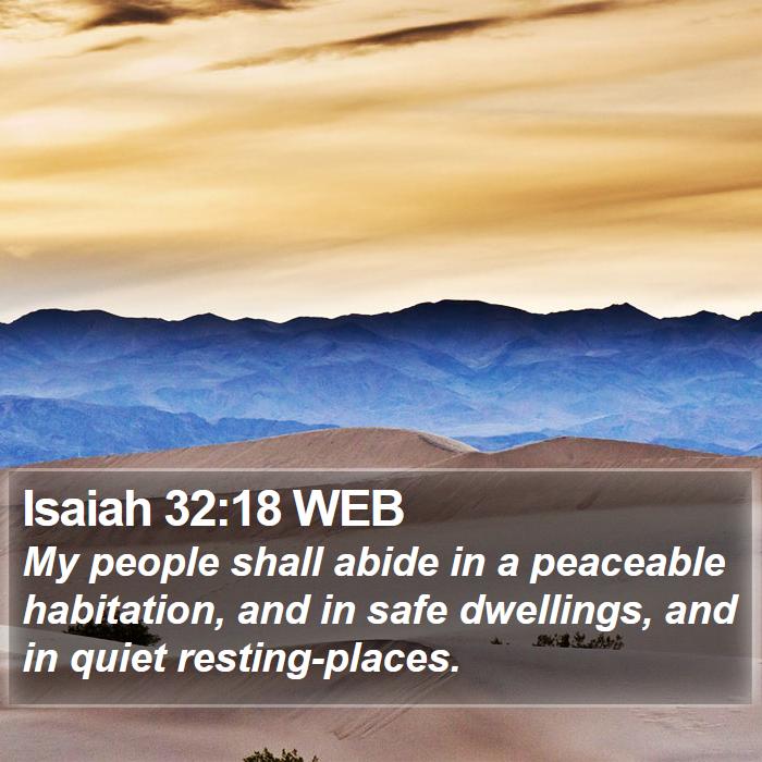 Isaiah 32:18 WEB Bible Study