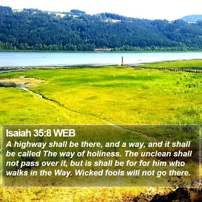 Isaiah 35:8 WEB Bible Study