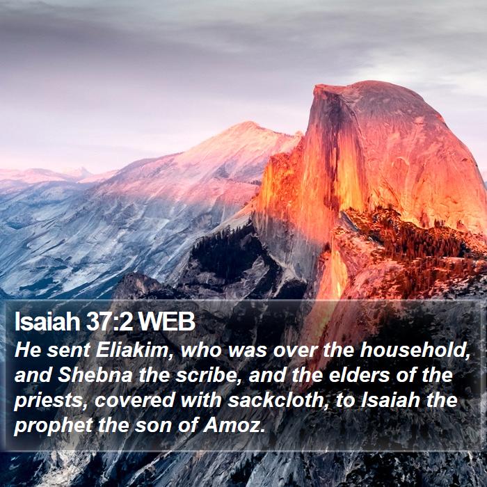 Isaiah 37:2 WEB Bible Study