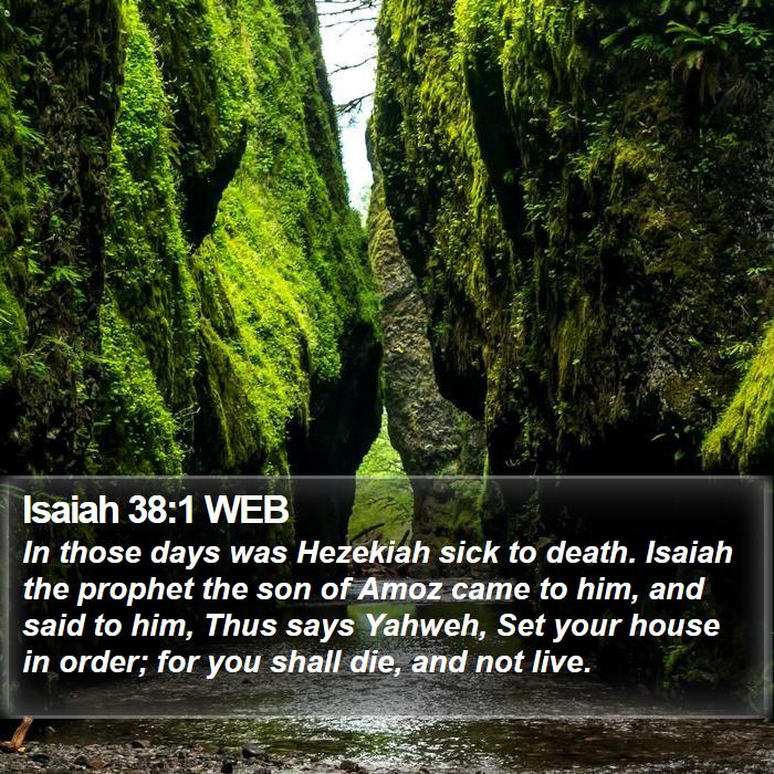 Isaiah 38:1 WEB Bible Study