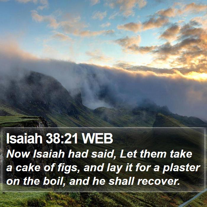 Isaiah 38:21 WEB Bible Study