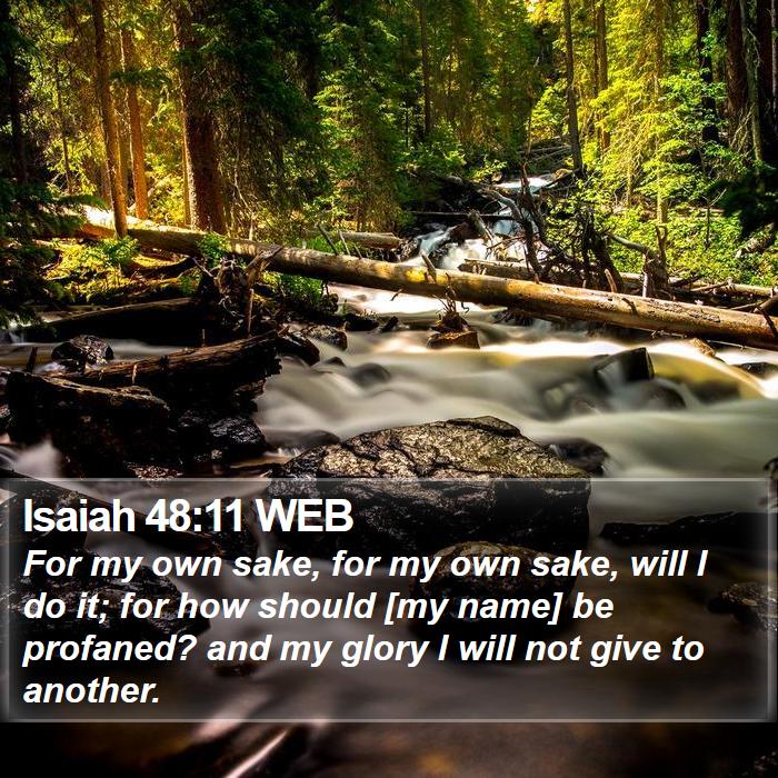 Isaiah 48:11 WEB Bible Study