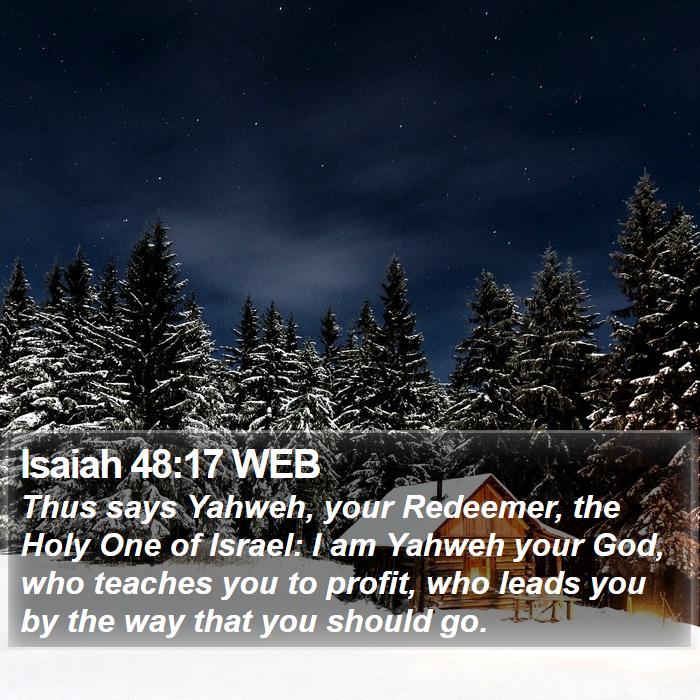 Isaiah 48:17 WEB Bible Study