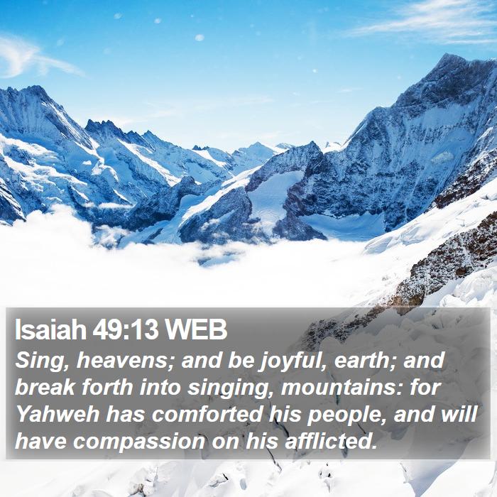 Isaiah 49:13 WEB Bible Study