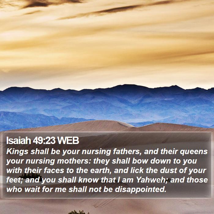 Isaiah 49:23 WEB Bible Study