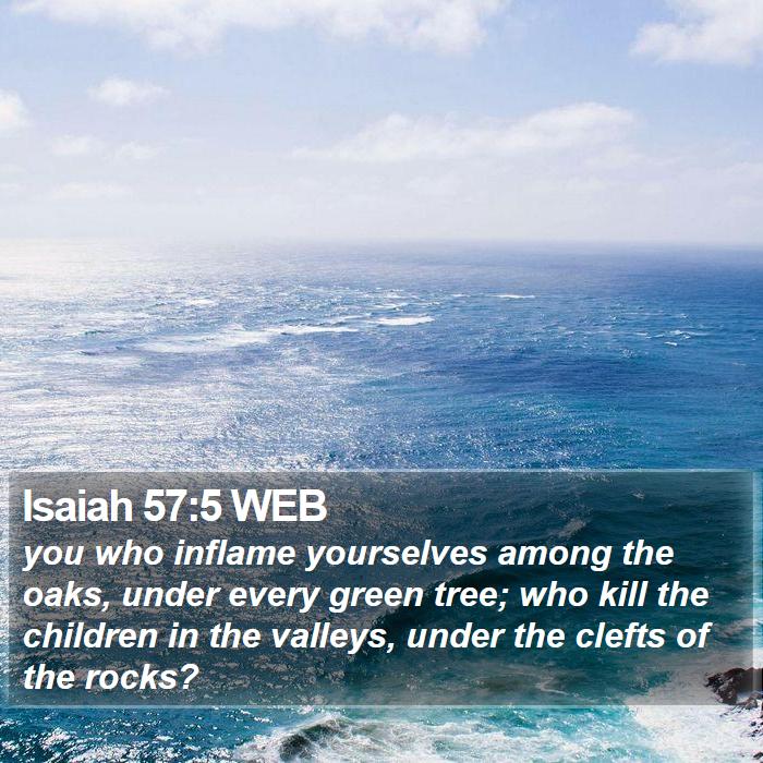 Isaiah 57:5 WEB Bible Study