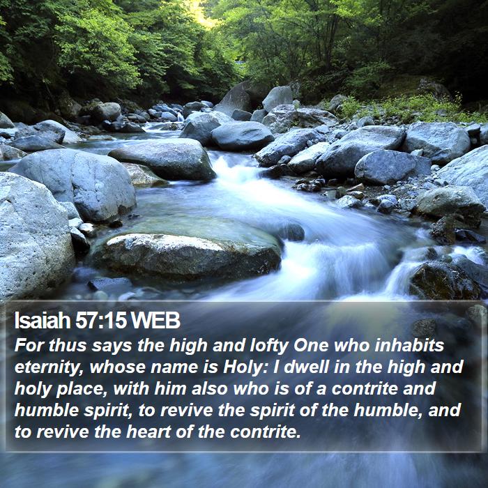 Isaiah 57:15 WEB Bible Study