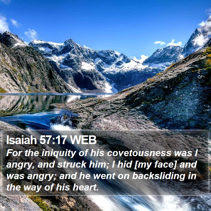 Isaiah 57:17 WEB Bible Study