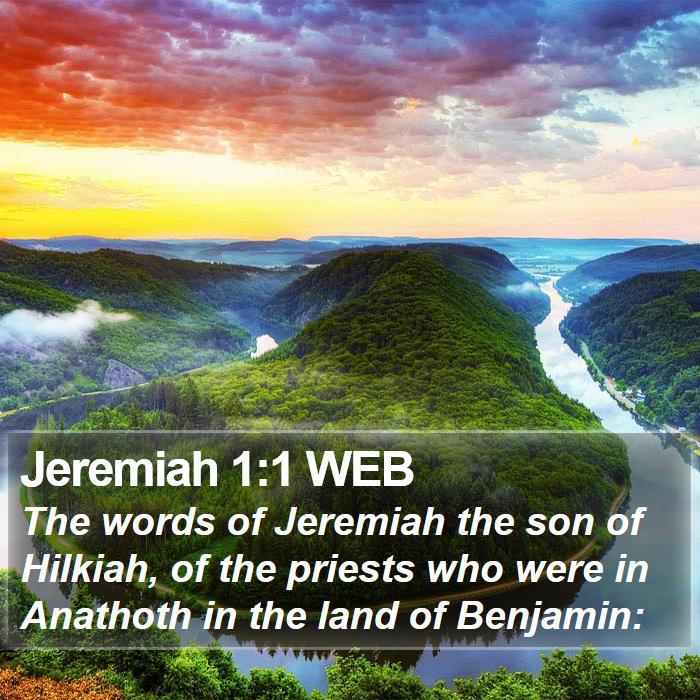 Jeremiah 1:1 WEB Bible Study