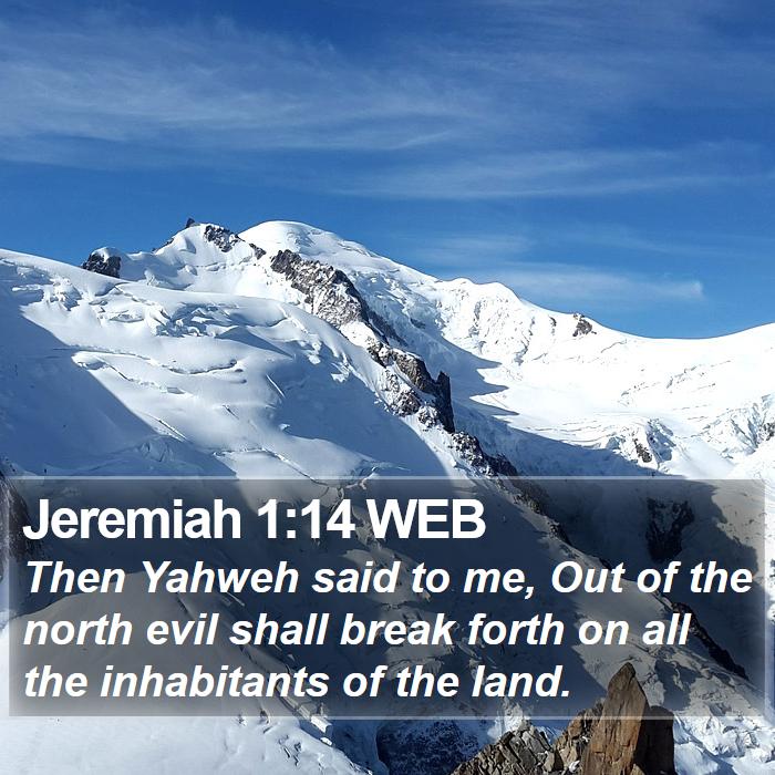 Jeremiah 1:14 WEB Bible Study