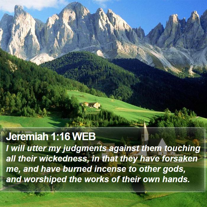 Jeremiah 1:16 WEB Bible Study