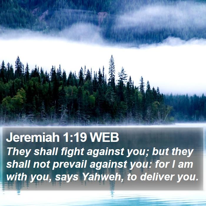 Jeremiah 1:19 WEB Bible Study