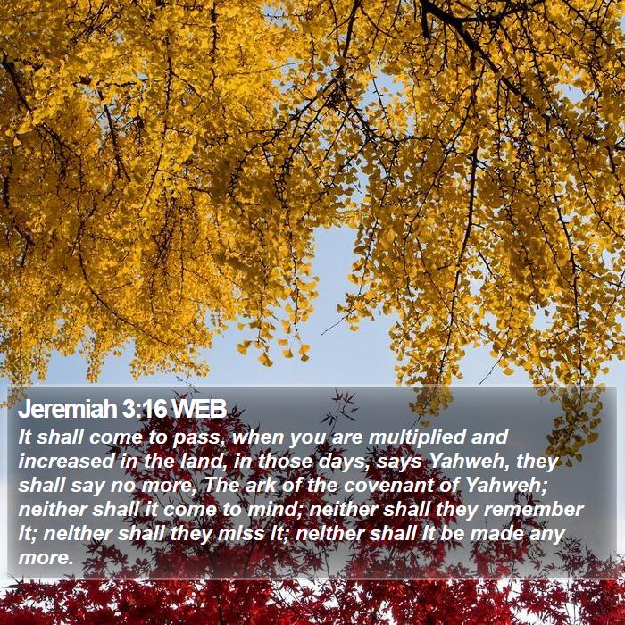 Jeremiah 3:16 WEB Bible Study