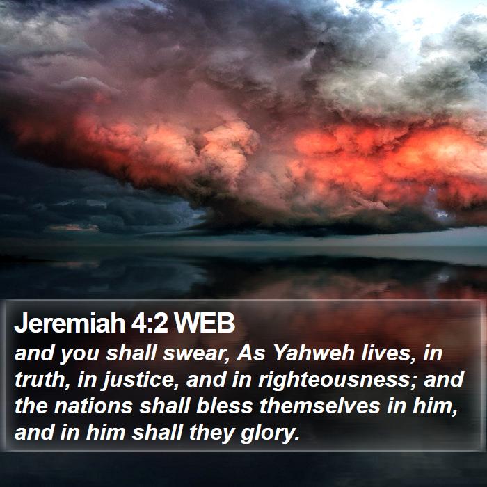 Jeremiah 4:2 WEB Bible Study