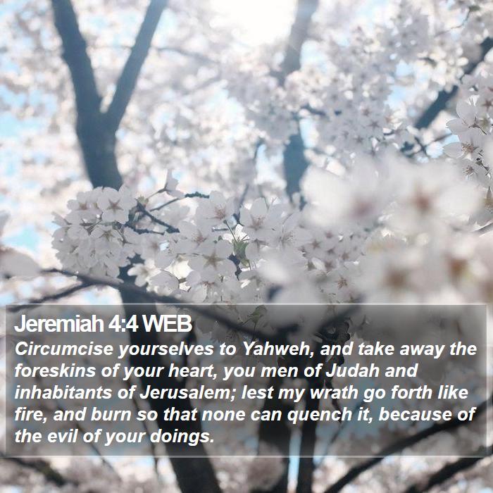 Jeremiah 4:4 WEB Bible Study