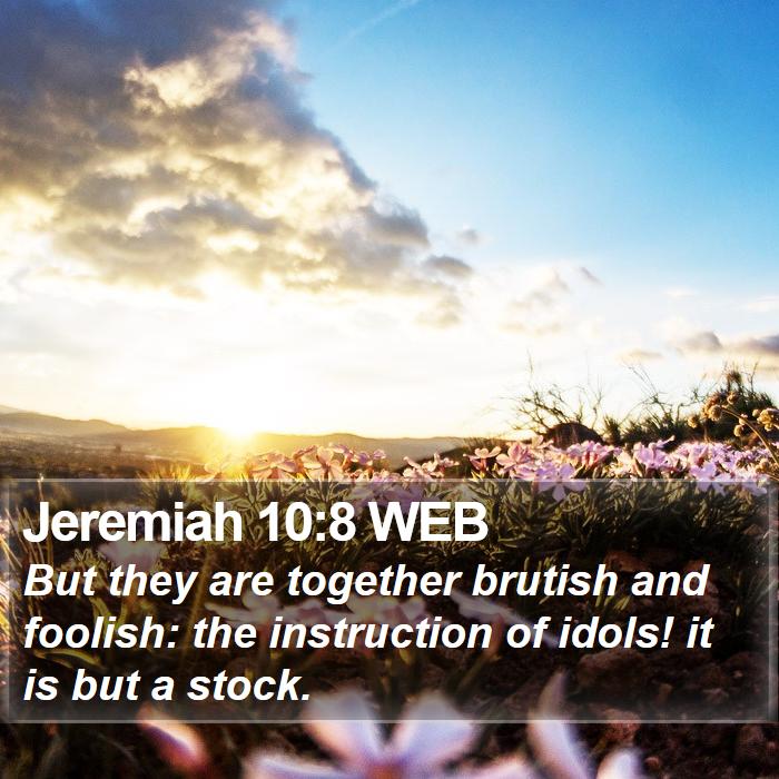 Jeremiah 10:8 WEB Bible Study