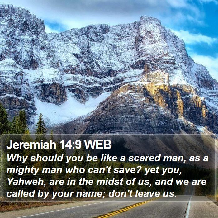 Jeremiah 14:9 WEB Bible Study