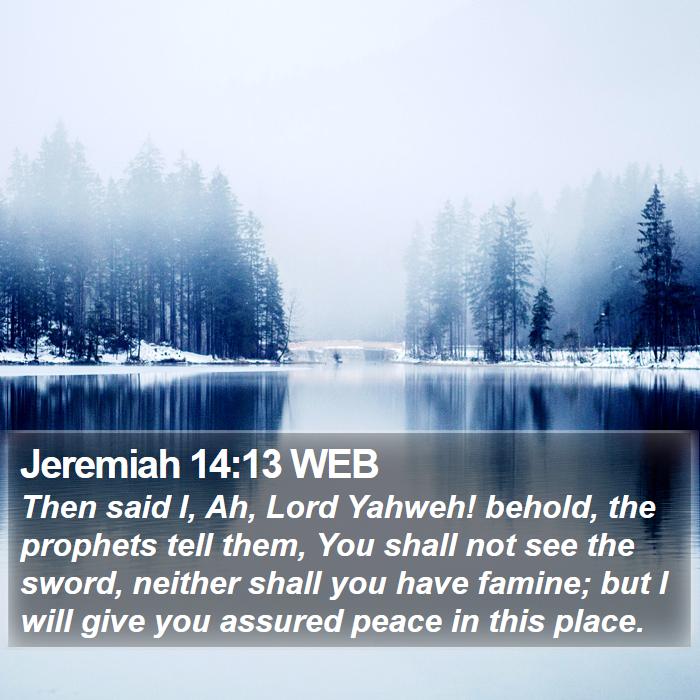 Jeremiah 14:13 WEB Bible Study