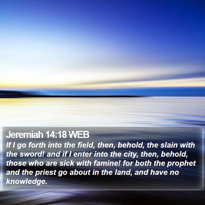 Jeremiah 14:18 WEB Bible Study