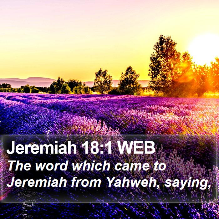 Jeremiah 18:1 WEB Bible Study