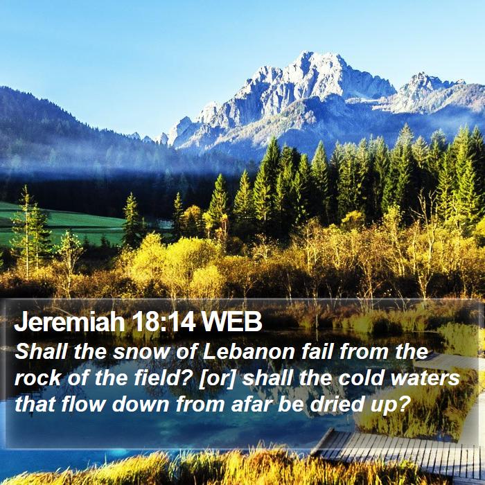 Jeremiah 18:14 WEB Bible Study