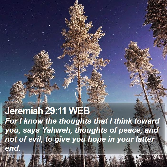 Jeremiah 29:11 WEB Bible Study