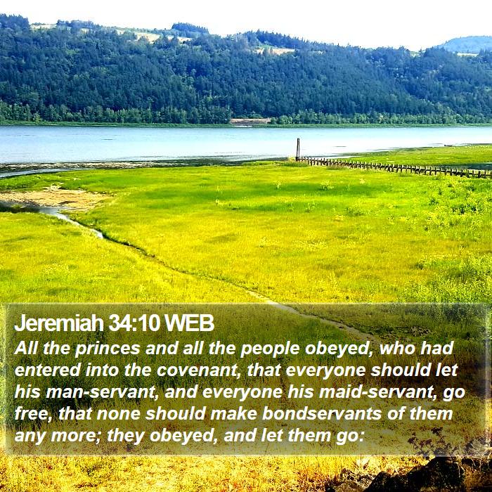 Jeremiah 34:10 WEB Bible Study