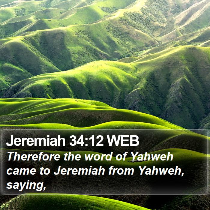 Jeremiah 34:12 WEB Bible Study