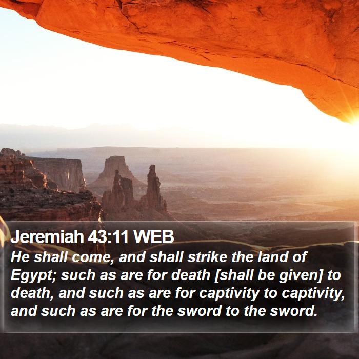 Jeremiah 43:11 WEB Bible Study