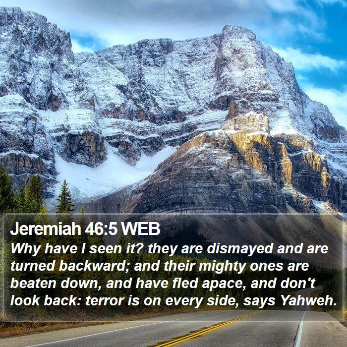 Jeremiah 46:5 WEB Bible Study