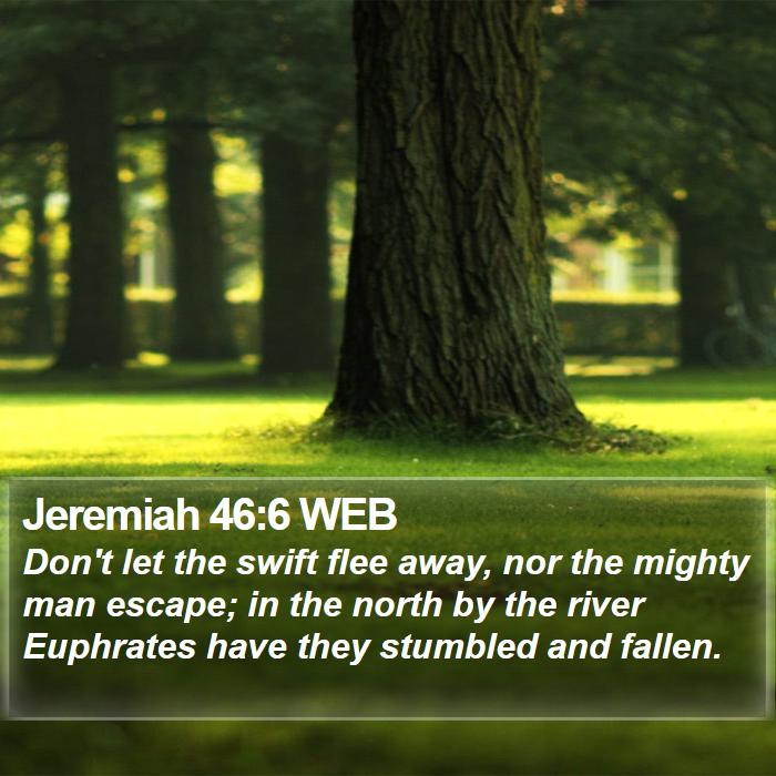 Jeremiah 46:6 WEB Bible Study