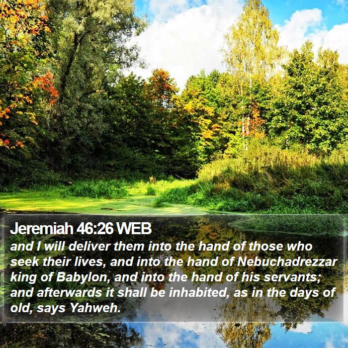 Jeremiah 46:26 WEB Bible Study