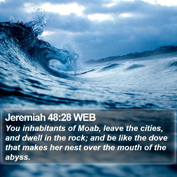 Jeremiah 48:28 WEB Bible Study