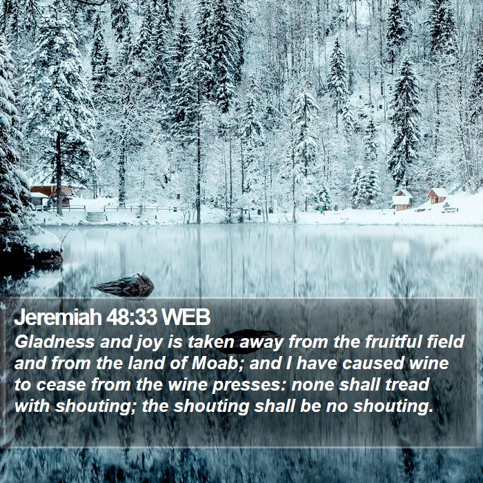 Jeremiah 48:33 WEB Bible Study