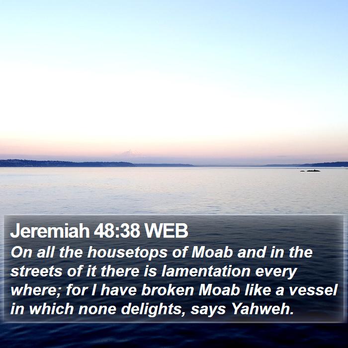 Jeremiah 48:38 WEB Bible Study