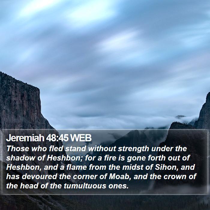 Jeremiah 48:45 WEB Bible Study