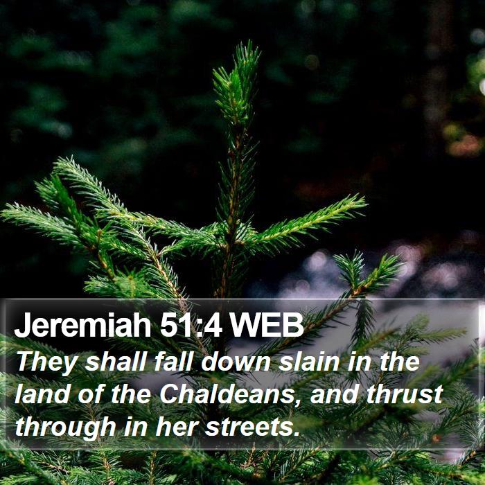 Jeremiah 51:4 WEB Bible Study