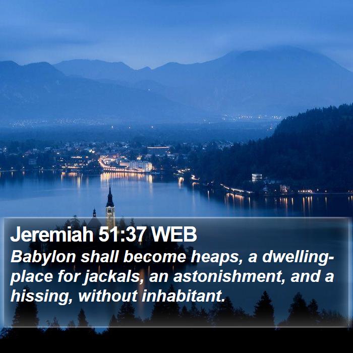 Jeremiah 51:37 WEB Bible Study