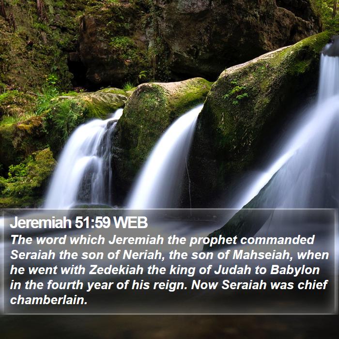 Jeremiah 51:59 WEB Bible Study