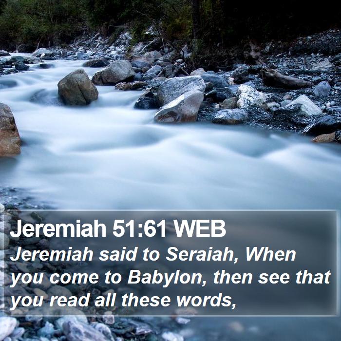 Jeremiah 51:61 WEB Bible Study