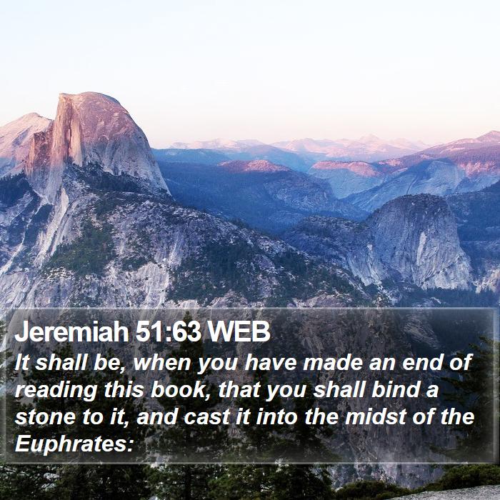 Jeremiah 51:63 WEB Bible Study