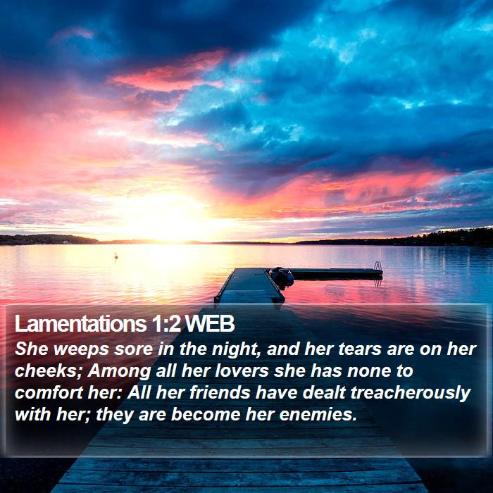 Lamentations 1:2 WEB Bible Study