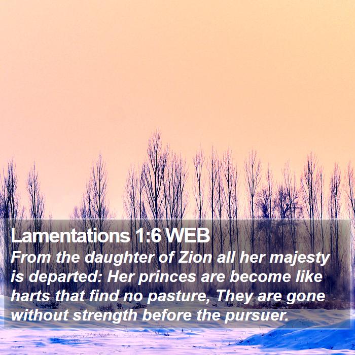 Lamentations 1:6 WEB Bible Study